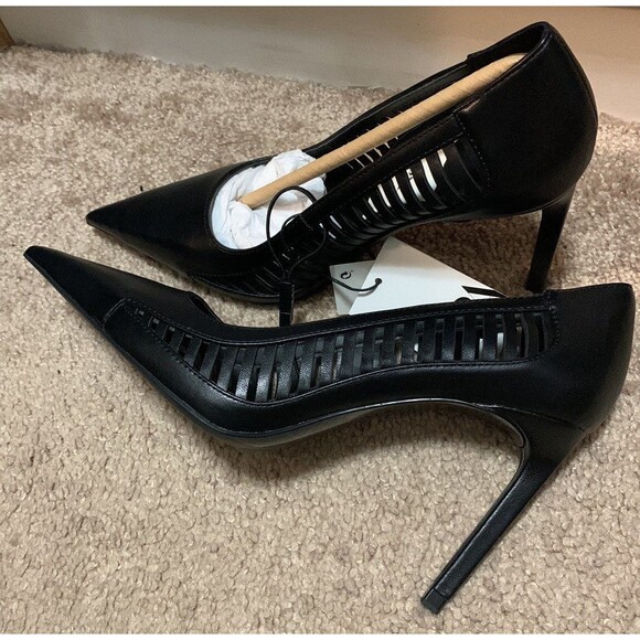 ZARA CUT OUT STILETTO HEELS BLACK SIZE 7.5 - Picture 1 of 7